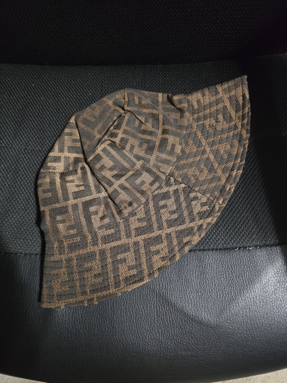 Monogram Bucket Hat in Brown and Black